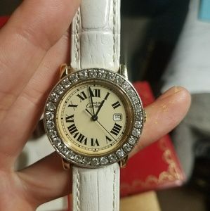 Cartier vintage watch with  diamonds after setting